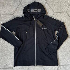NWT BCBG Full Zip Hoodie Sparkle Stud Embellished Logo Sz 2X